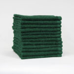 12x12 Standard Hunter Green Color Washcloths