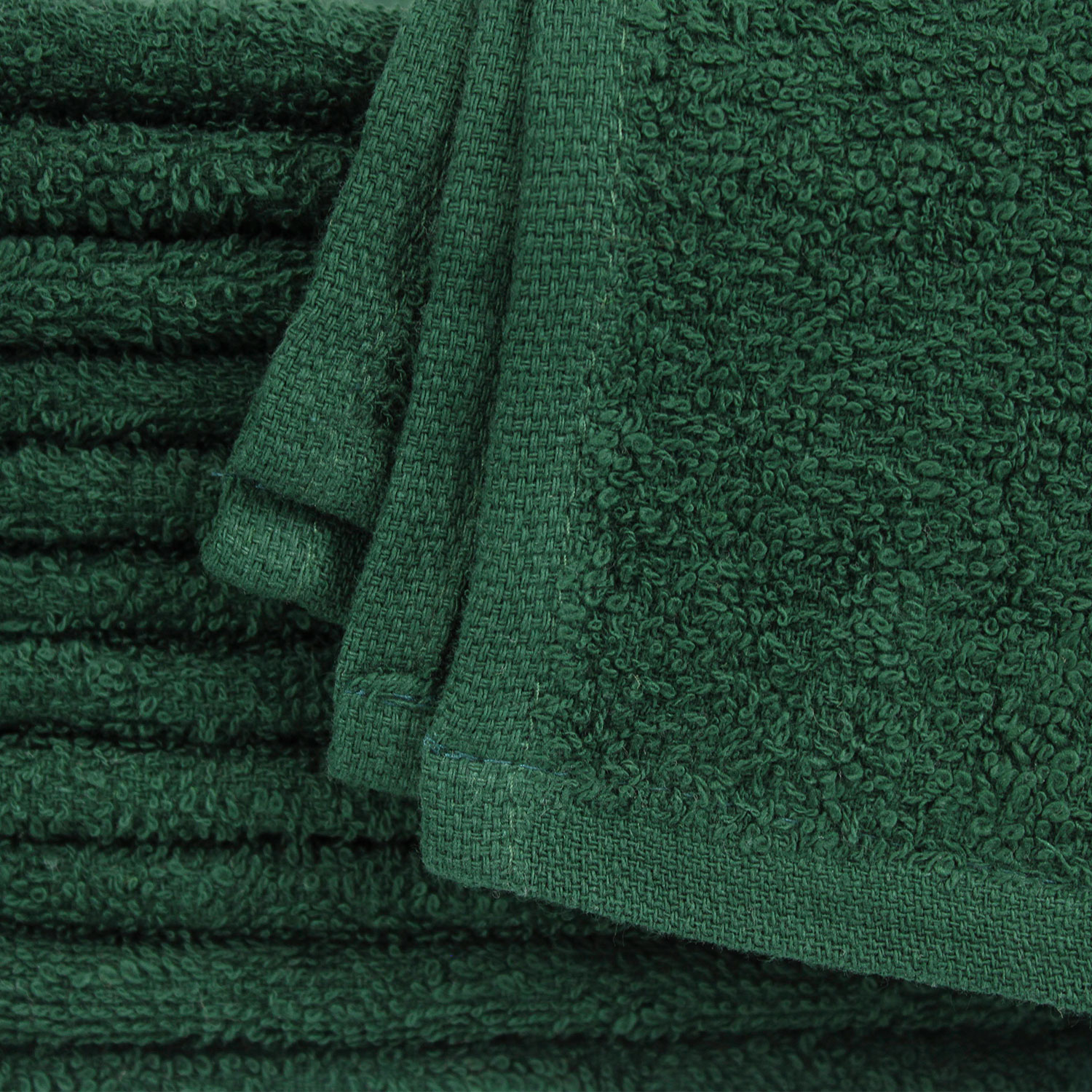 12x12 Standard Hunter Green Color Washcloths