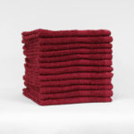 12x12 Standard Maroon Color Washcloths