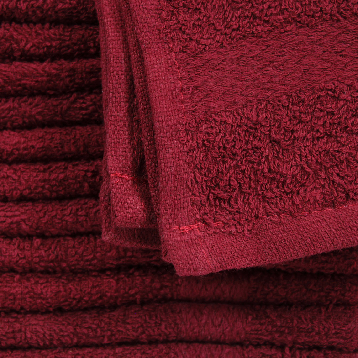 12x12 Standard Maroon Color Washcloths