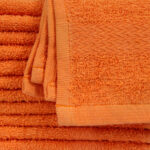 12x12 Standard Orange Color Washcloths