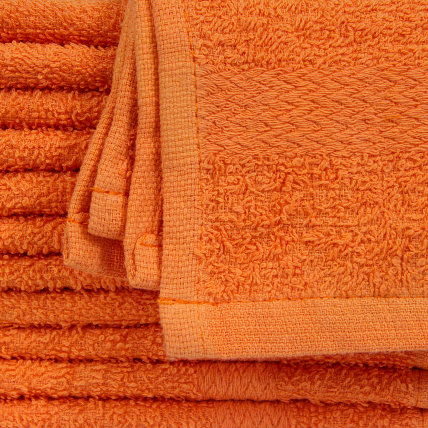 12x12 Standard Orange Color Washcloths