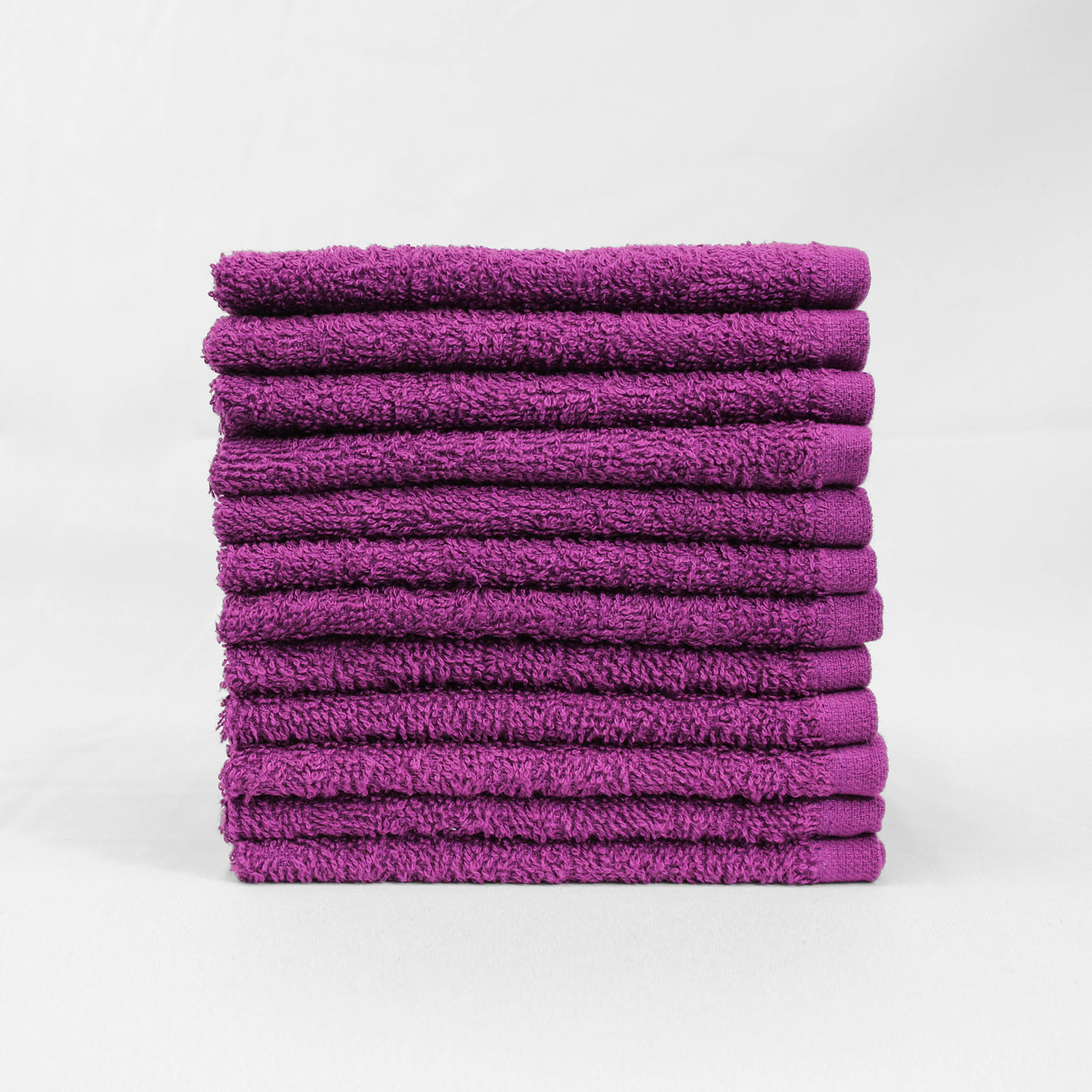 Stack of 12x12 Plum Washcloths