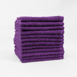 12x12 Standard Purple Color Washcloths