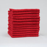 12x12 Standard Red Color Washcloths