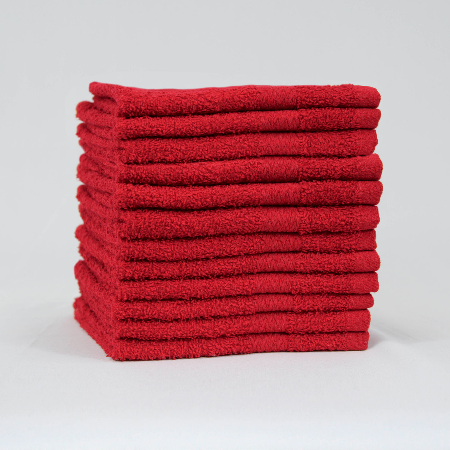 12x12 Standard Red Color Washcloths