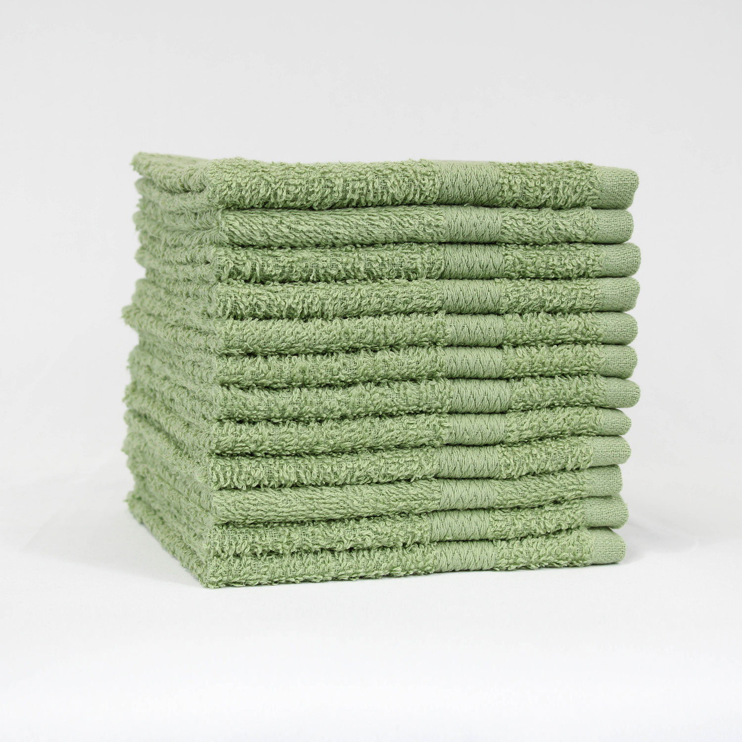 12x12 Standard Sage Green Color Washcloths