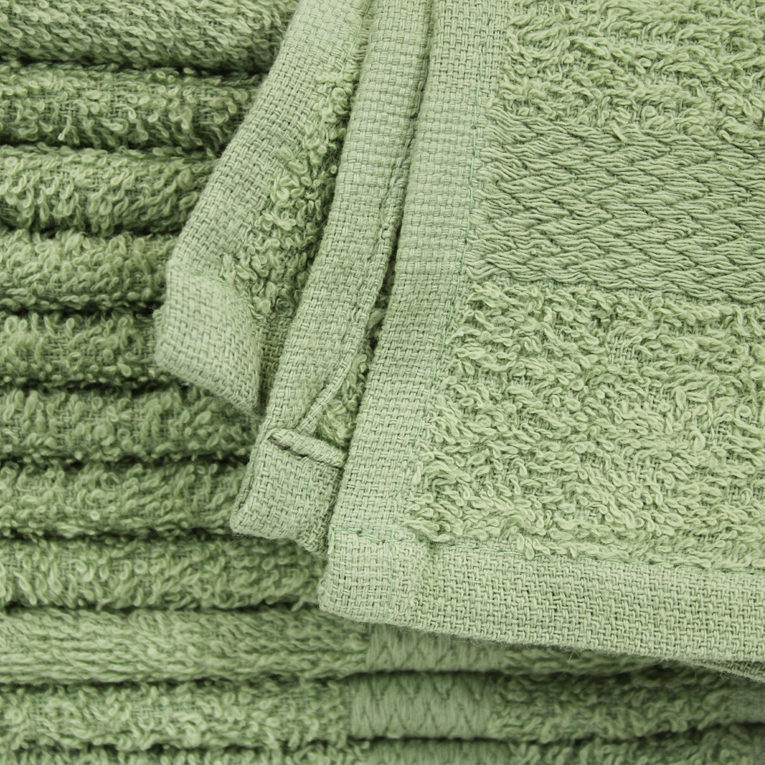 12x12 Standard Sage Green Color Washcloths