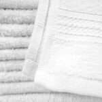 Closeup of 13x13 Premium White Washcloths