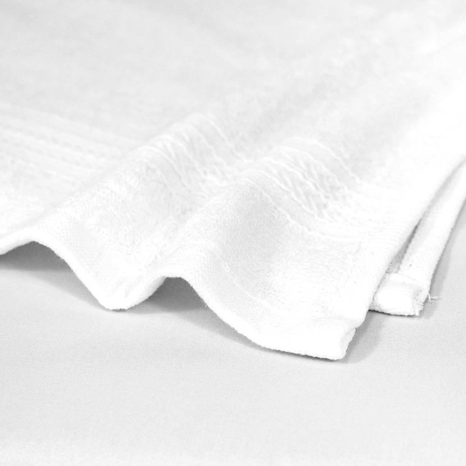 Closeup of 13x13 Premium White Washcloths