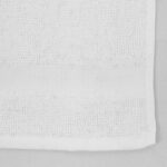 Closeup of 15x25 Economy White Hand Towels in Bulk