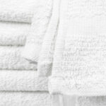 Closeup of 16x27 Economy White Hand Towels