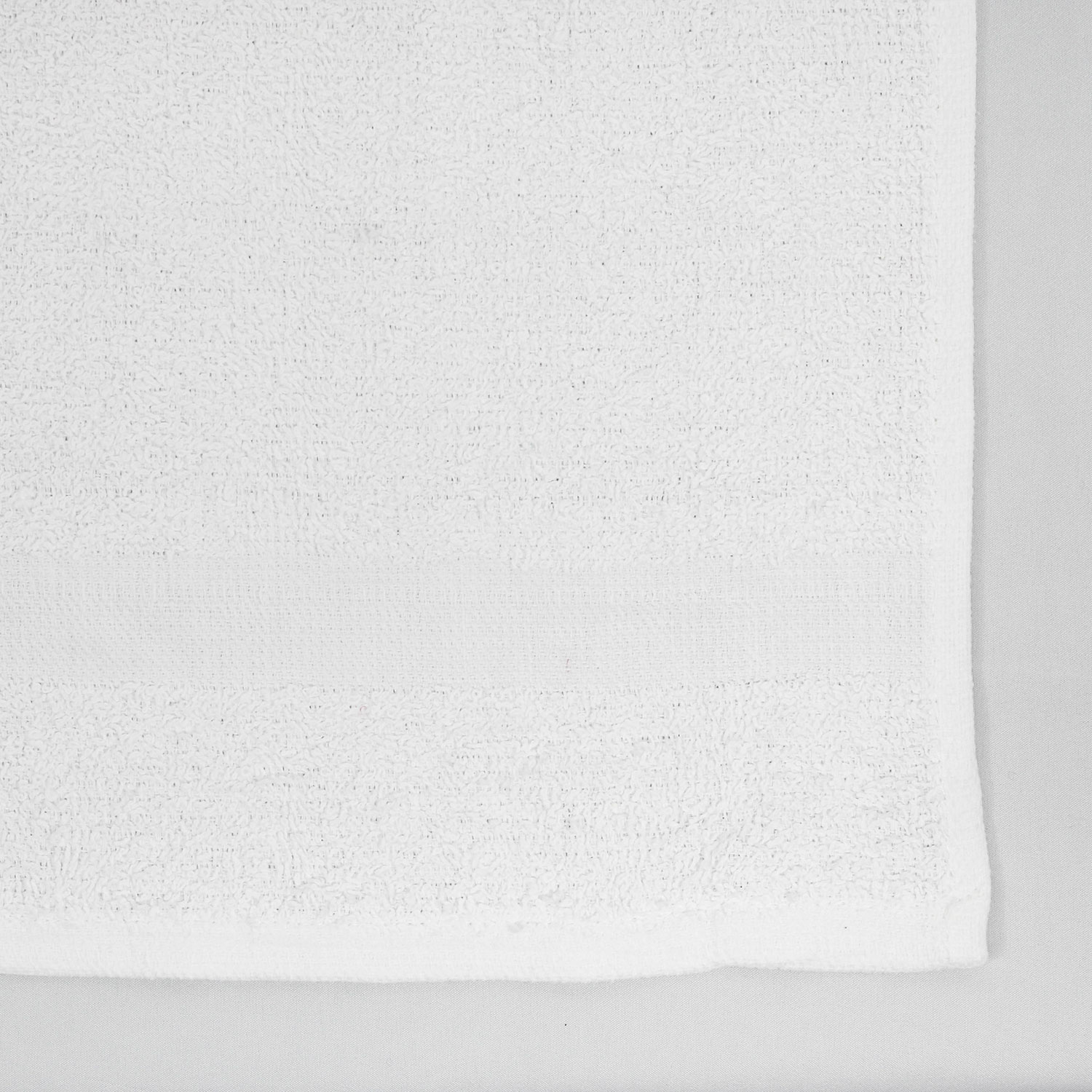 Closeup of 16x27 Economy White Hand Towels