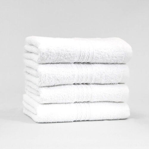 Stack of 16x27 Premium White Hand Towels