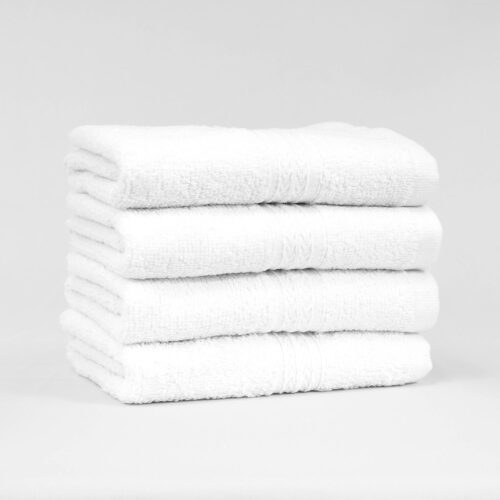 Stack of 16x30 White Hand Towels Premium