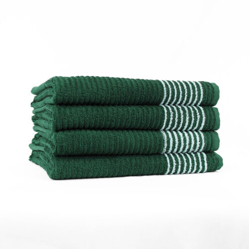 22x44 Green w/ White Stripes Super Gym Towel