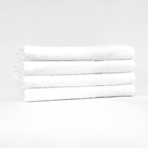 Stack of 22x44 Premium White Gym Towels