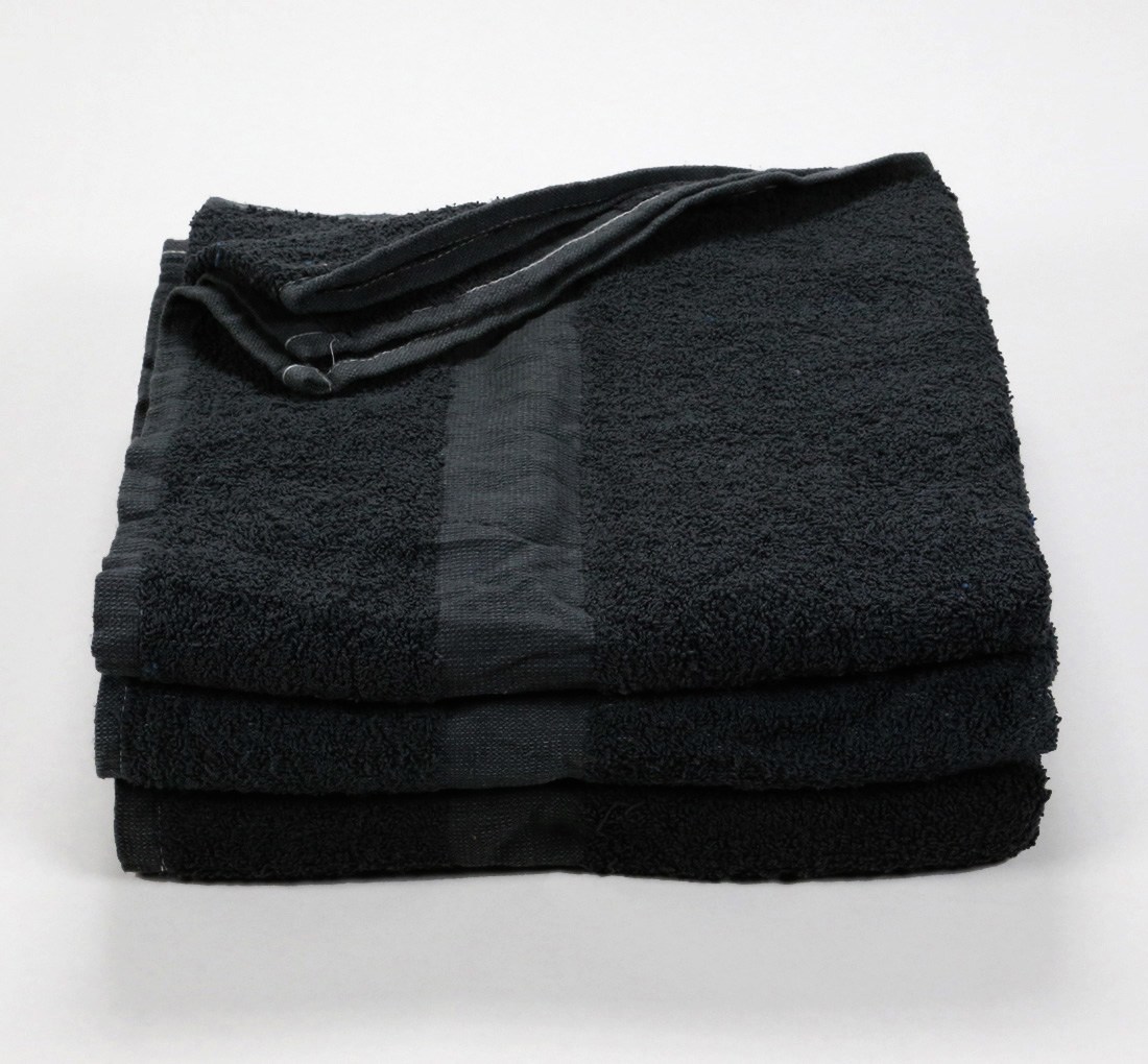 22x48 Black Wholesale Bath Towel | Texon Athletic Towel