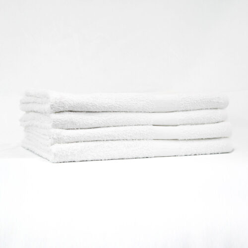 Stack of 24×48 Premium White Gym Towels