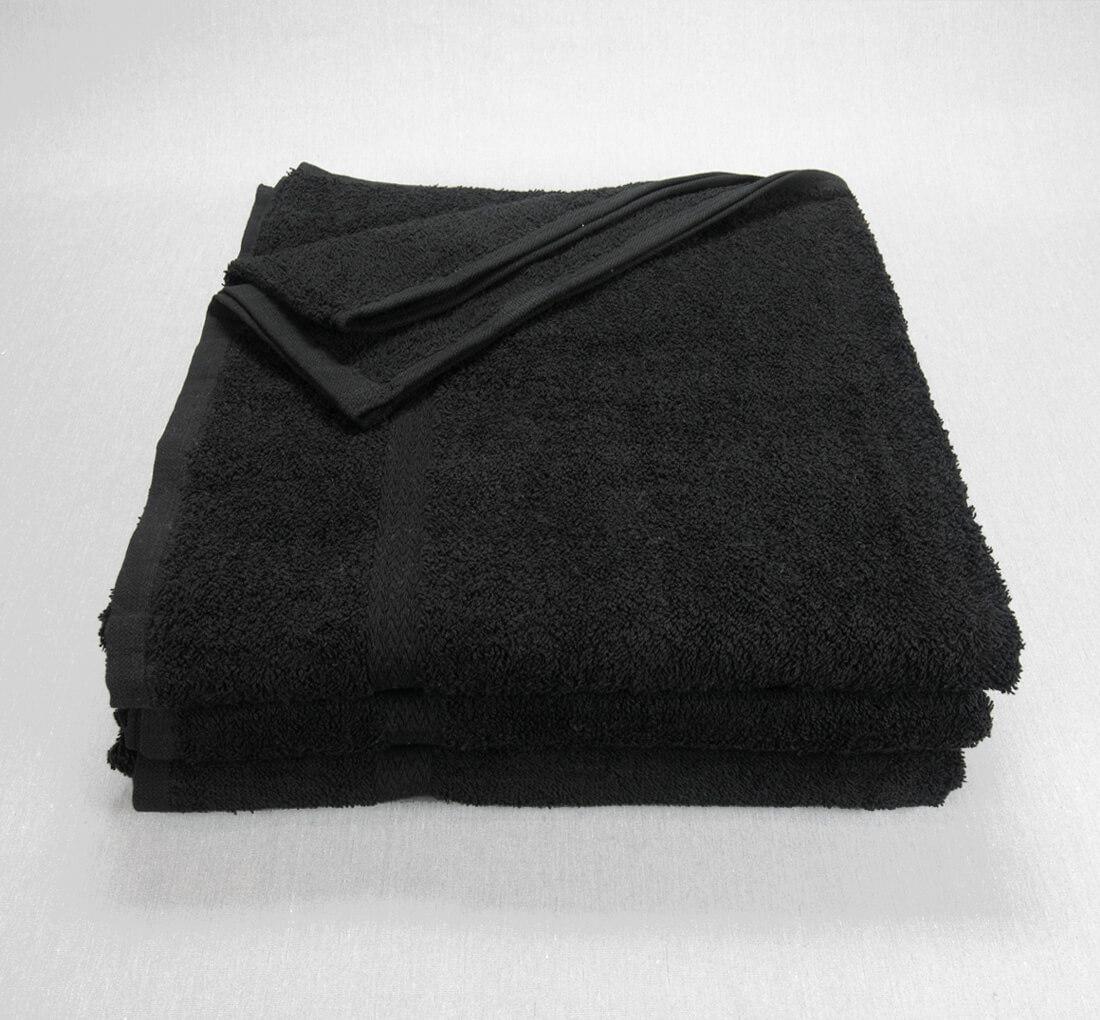 27x52 Black Bath Towel 12lb