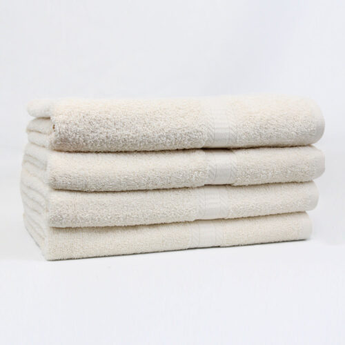 Stack of 27x52 Ivory Bath Towels