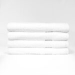 Stack of 30x60 Premium White Bath Towels