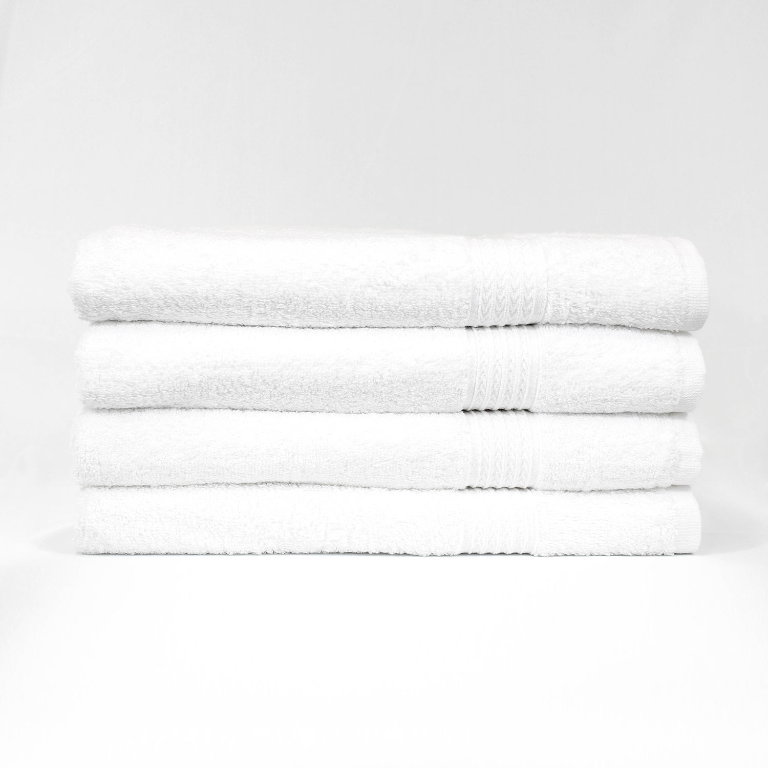 Stack of 30x60 Premium White Bath Towels