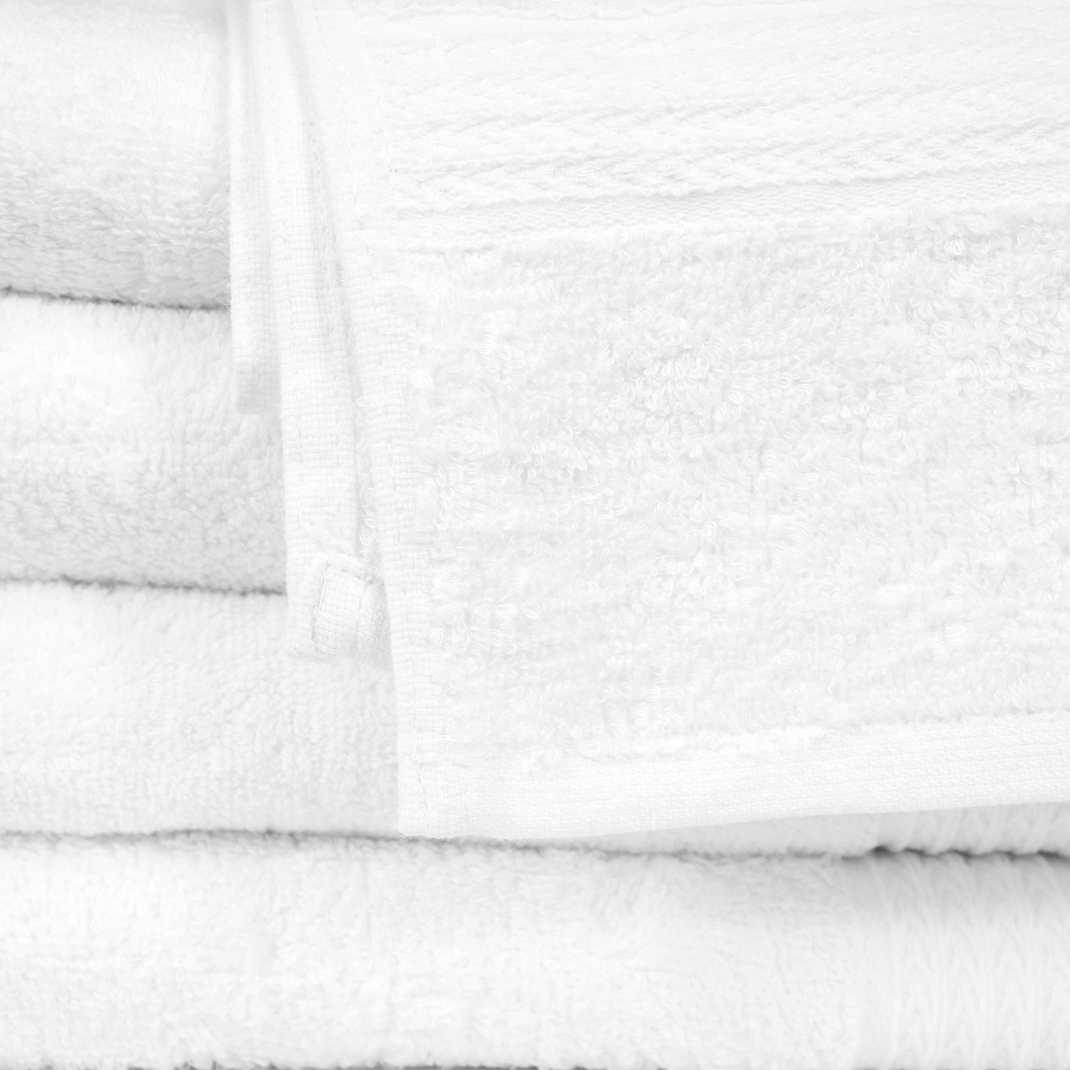 Closeup of 30x60 Premium White Bath Towels