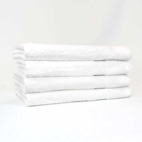 Stack of 30x60 White Bath Sheet Towels