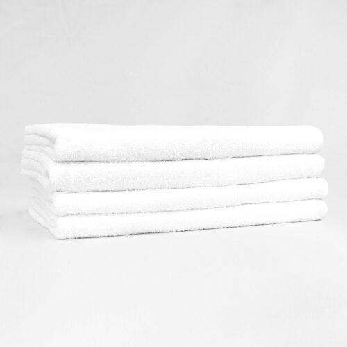 Stack of 35x70 Premium White Bath Sheets