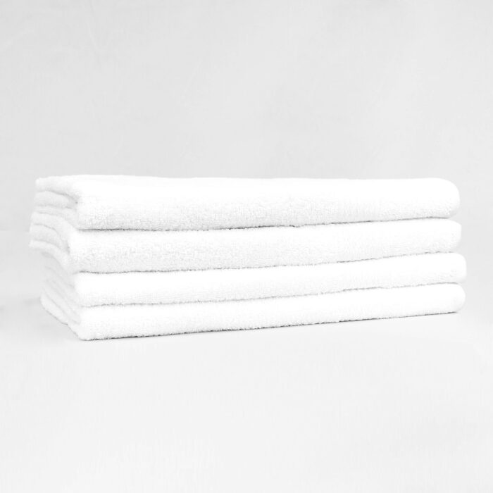 Stack of 35x70 Premium White Bath Sheets