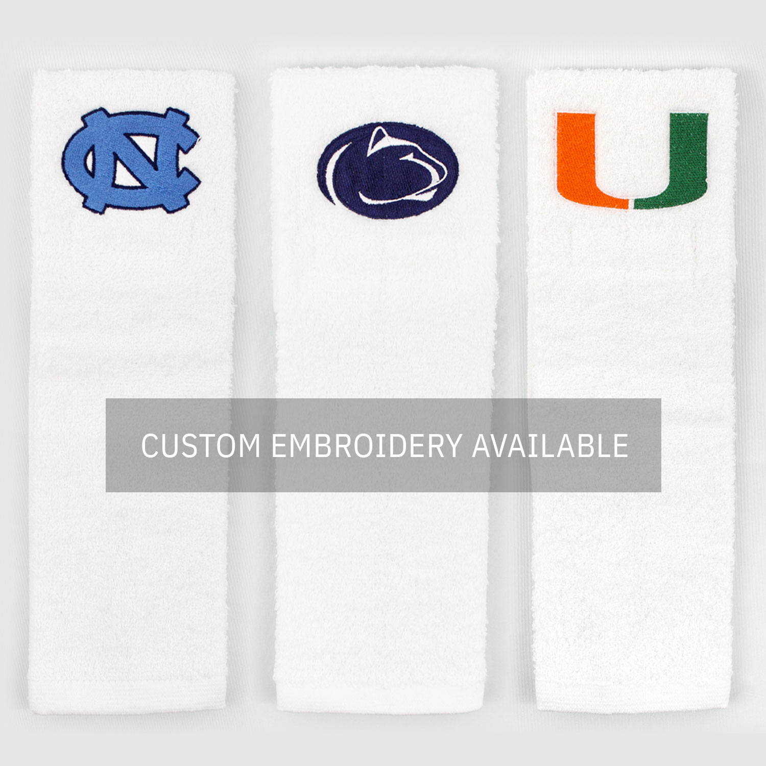 Custom Embroidery White Quarterback Football Towels 8