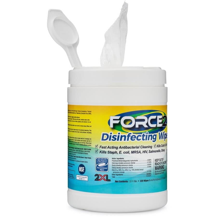 2XL FORCE Disinfecting Wipes Refill, X 6, White, 900/Pack,, 51% OFF