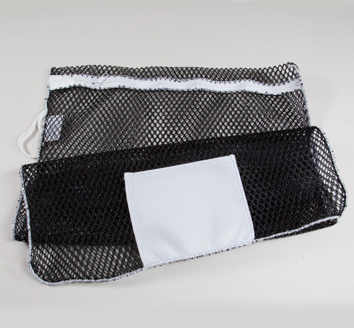 Medium Zippered Mesh Wash Bag White, 15 x 18 H | The Container Store