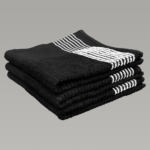 Black Super Towels Front Angled