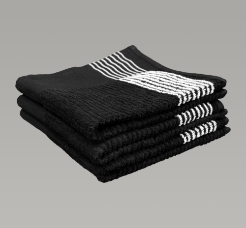 Black Super Towels Front Angled